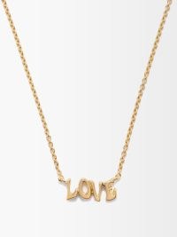 MISSOMA Share the Love 18kt recycled gold-vermeil necklace / slogan necklaces