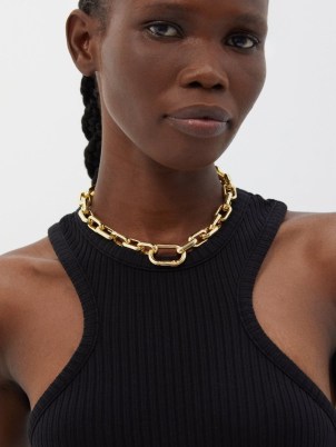 FALLON U-chain 14kt gold-plated necklace ~ women’s contemporary statement jewellery ~ MATCHESFASHION ~ chic chunky necklaces