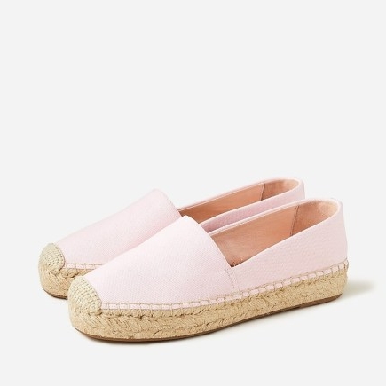 J.CREW Canvas espadrille flats – women’s pink flat slip on espadrilles – women’s casual summer vacation shoes – holiday footwear essentials