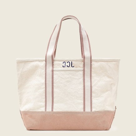 J.CREW Medium Montauk tote | casual summer beach bags | organic cotton canvas shopper | vacation accessories - flipped