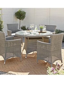 John Lewis & Partners Dante Garden Dining Armchair, Grey - flipped