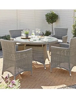 John Lewis & Partners Dante Garden Dining Armchair, Grey