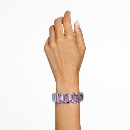 SWAROVSKI Millenia bracelet Octagon cut, Purple, Rhodium plated ~ chunky crystal bracelets ~ jewellery with coloured crystals