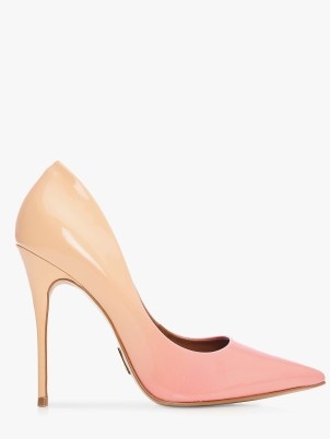 John Lewis Moda in Pelle Christina Leather Stilleto Heel Court Shoes, Pink Patent - flipped