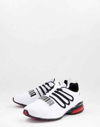 Puma cell regulate trainers mens – ASOS – white black and red - flipped