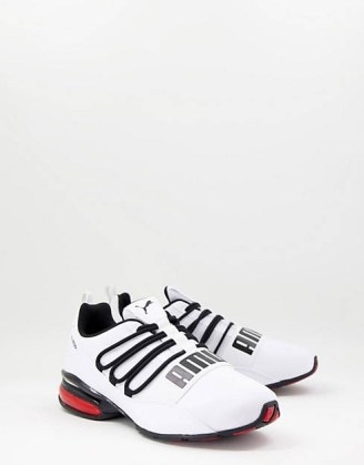 Puma cell regulate trainers mens – ASOS – white black and red