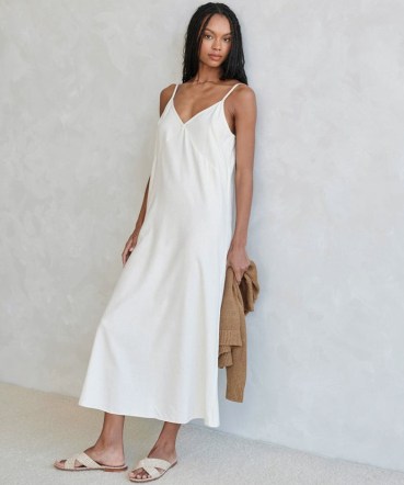 JENNI KAYNE Riviera Slip Dress ~ luxe ivory raw silk cami dresses