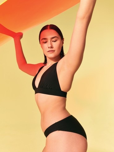 John Lewis Sweaty Betty Peninsula Xtra Life Bikini Top, Black – made from art-recycled Xtra Life Lycra – 5 times more durable than elastane – thick cross-back straps and a wide underband for superb support - flipped