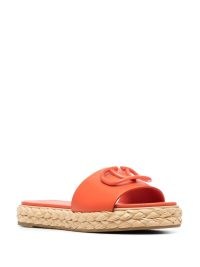 Valentino Garavani VLogo Signature slide sandals / women’s orange summer slides