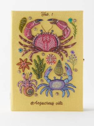 OLYMPIA LE-TAN Crab embroidered book clutch bag / sea inspired occasion bags / ocean themed accessories / MATCHESFASHION