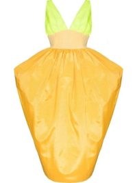 Christopher John Rogers colour-block balloon gown / sleeveless colourblock gowns / women’s designer occasion fashion / farfetch