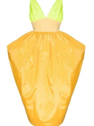 Christopher John Rogers colour-block balloon gown / sleeveless colourblock gowns / women’s designer occasion fashion / farfetch