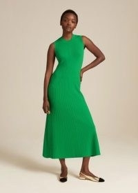 ME and EM Fashioned Rib A-Line Knit Dress in Island Green / Parakeet ~ ribbed sleeveless dresses ~ women’s chic minimalist clothes