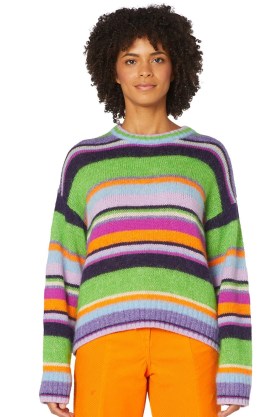 gorman ALL IN JUMPER STRIPE | women’s striped drop shoulder jumpers | womens multicoloured knitwear