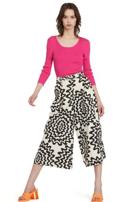 gorman RIC RAC CULOTTE – zigzag prints – printed culottes – womens cropped wide leg trousers - flipped