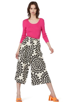 gorman RIC RAC CULOTTE – zigzag prints – printed culottes – womens cropped wide leg trousers