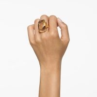 SWAROVSKI Harmonia cocktail ring Oversized crystal, Gold tone, Gold-tone plated ~ women’s statement rings with large crystals ~ occasion jewellery