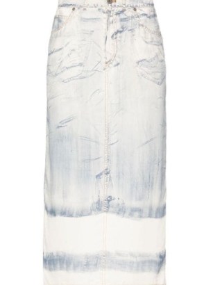 Jean Paul Gaultier trompe l’oeil-print silk skirt | printed midi skirts | women’s designer fashion | FARFETCH