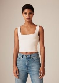 ME and EM Square Neck Bra Top Fresh White – sleeveless square neck crop tops – women’s on-trend casual clothes