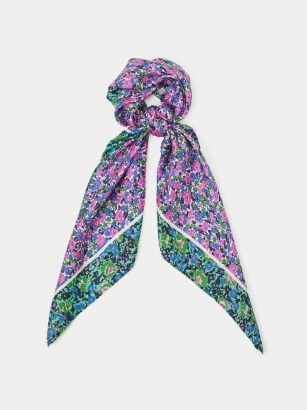 JIGSAW Vintage Poppy Mix Silk Scarf / women’s floral scarves - flipped