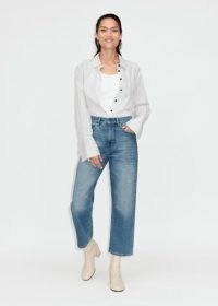 ME and EM Authentic Slim Crop Jean in Blue | women’s cropped jeans | authentic denim with a hint of stretch
