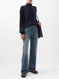 THE ROW Eglitta wide-leg jeans in blue ~ women’s designer denim fashion ~ matchesfashion
