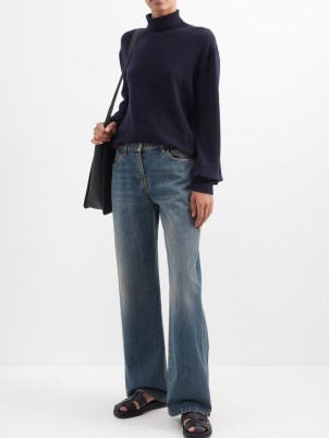 THE ROW Eglitta wide-leg jeans in blue ~ women’s designer denim fashion ~ matchesfashion - flipped
