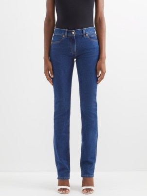 VALENTINO Optical V skinny jeans in blue ~ women’s designer skinnies ~ womens casual denim fashion ~ MATCHESFASHION - flipped