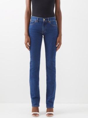VALENTINO Optical V skinny jeans in blue ~ women’s designer skinnies ~ womens casual denim fashion ~ MATCHESFASHION