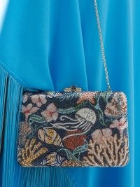 JUDITH LEIBER Tidal Pool crystal-embellished clutch bag / ocean themed minaudière / luxe sea inspired occasion bags / underwater scene / MATCHESFASHION