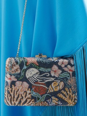 JUDITH LEIBER Tidal Pool crystal-embellished clutch bag / ocean themed minaudière / luxe sea inspired occasion bags / underwater scene / MATCHESFASHION - flipped