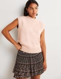 Boden Chunky Cashmere Crew Tank Top Rope – women’s luxe knitted tanks – womens sleeveless sweaters