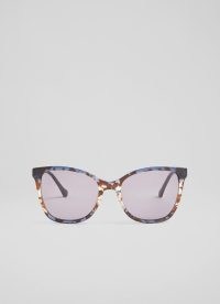 L.K. Bennett Honey Turquoise and Sand Tortoise Frame Sunglasses | women’s large blue multi tort sunnies | glamorous eyewear