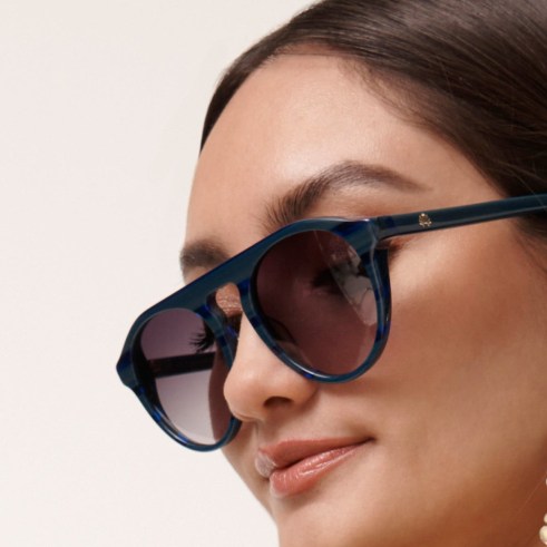 Lele Sadoughi LISBON BLUE COURTSIDE SUNGLASSES | women’s sporty style summer eyewear