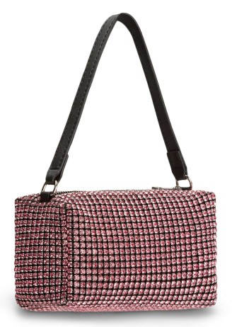 TONY BIANCO Moma Pink Crystal Mini Handbag – handbags covered in crystals - flipped