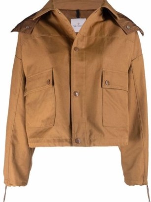 Moncler Rouzic bomber jacket in camel brown / womens designer outerwear / women’s casual on-trend jackets / FARFETCH - flipped