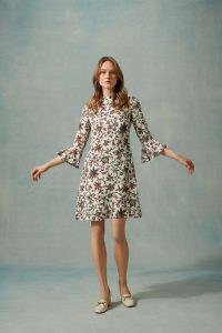 jane ODESSA TUNIC DRESS ~ floral vintage style dresses ~ flared cuffs ~ lightweight fluid fabric fashion