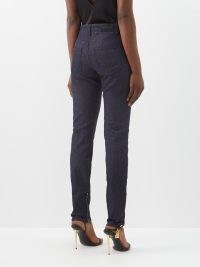 TOM FORD Zipped-cuff skinny jeans in blue | women’s indigo denim zip hem detail skinnies | MATCHESFASHION