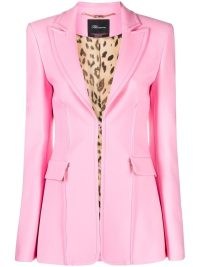 Blumarine tailored single-breasted blazer in bubblegum pink ~ women’s designer blazers ~ farfetch ~ feminine style jackets