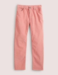 Boden Corduroy Slim Straight Jeans Almond Pink – pretty cord trousers – women’s casual weekend fashion