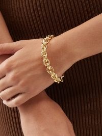 LAURA LOMBARDI Cable 14kt gold-plated chain bracelet / women’s chunky chain-link bracelets / matchesfashion / chic contemporary jewellery