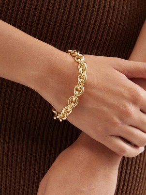 LAURA LOMBARDI Cable 14kt gold-plated chain bracelet / women’s chunky chain-link bracelets / matchesfashion / chic contemporary jewellery - flipped