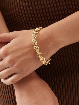 LAURA LOMBARDI Cable 14kt gold-plated chain bracelet / women’s chunky chain-link bracelets / matchesfashion / chic contemporary jewellery