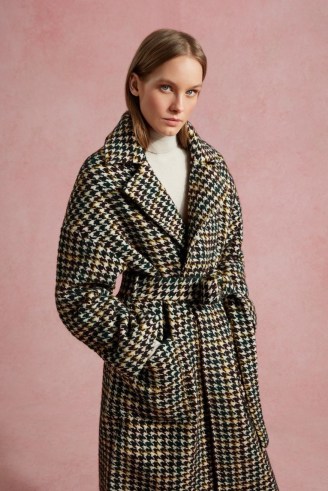 jane ORLANDO COAT ~ women’s oversized drop shoulder winter coats ~ womens checked outerwear ~ houndstooth check - flipped
