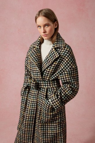 jane ORLANDO COAT ~ women’s oversized drop shoulder winter coats ~ womens checked outerwear ~ houndstooth check
