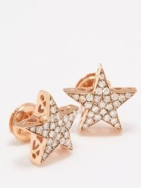 SELIM MOUZANNAR Istanbul diamond & 18kt gold stud earrings – star shaped studs with diamond pavé – MATCHESFASHION
