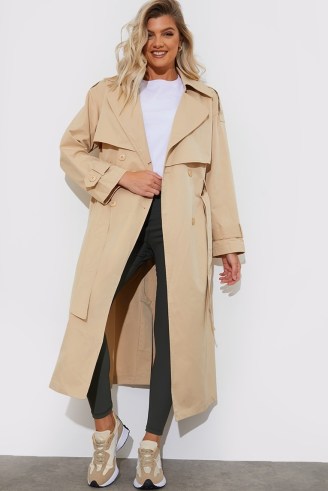 IN THE STYLE STONE MIDI TRENCH COAT ~ women’s classic tie waist belted coats