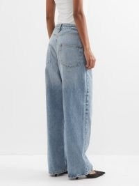 RAEY Drop organic-cotton low-rise baggy jeans in faded blue ~ womens casual denim fashion ~ matchesfashion