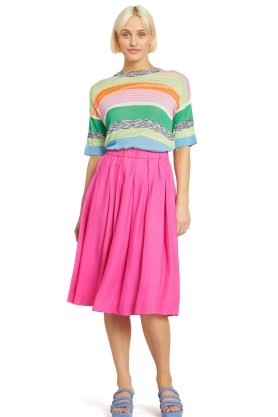 gorman Camelia Rose Skirt | women’s pink pleated skirts - flipped