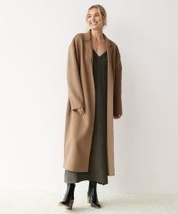 JENNI KAYNE Cashmere Overcoat in Camel ~ womens luxe light brown longline overcoats ~ self tie belted waist ~ drop shoulder design ~ women’s chic coats ~ open front / wrap style outerwear